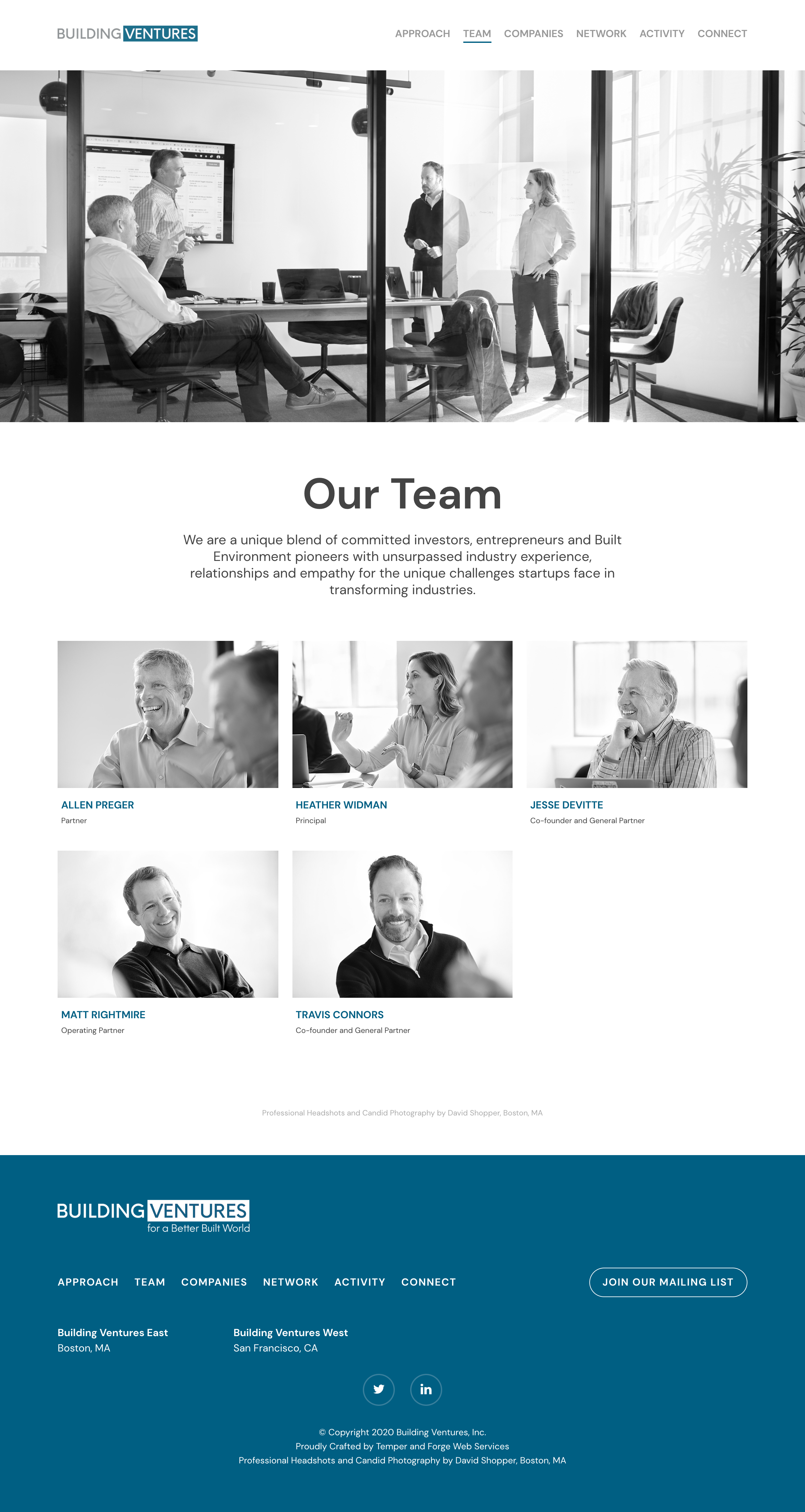 building ventures new team page