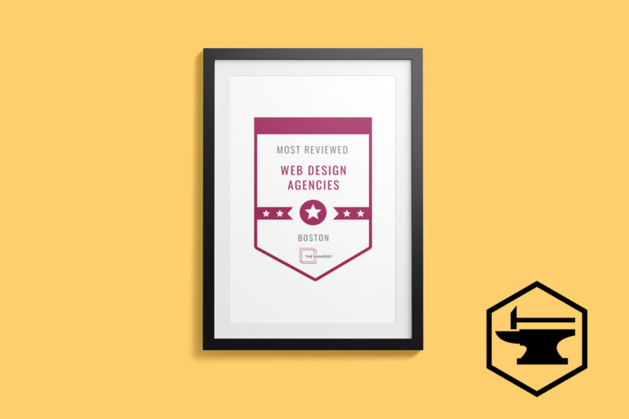 most reviewed web design agencies in boston plaque