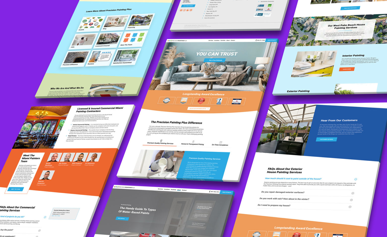 Precision Painting Plus Boston site Design